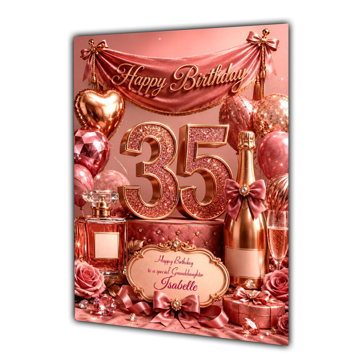 35th Birthday Card Daughter Granddaughter Niece Personalised A5 Size E981-1