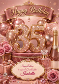 35th Birthday Card Daughter Granddaughter Niece Personalised A5 Size E981-2