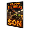 Happy Birthday Son Monster Truck Greeting Card A5
