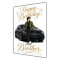Happy Birthday Brother Luxury Car Greeting Card A5