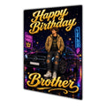 Happy Birthday Brother Luxury Car Greeting Card A5
