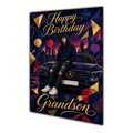Happy Birthday Grandson Luxury Car Greeting Card A5