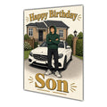 Happy Birthday Son Luxury Car Greeting Card A5