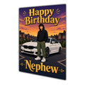 Happy Birthday Nephew Luxury Car Greeting Card A5