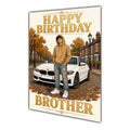 Happy Birthday Brother Luxury Car Greeting Card A5