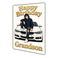 Happy Birthday Grandson Luxury Car Greeting Card A5