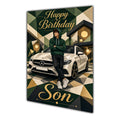Happy Birthday Son Luxury Car Greeting Card A5