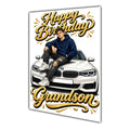 Happy Birthday Grandson Luxury Car Greeting Card A5