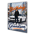 Happy Birthday Grandson Luxury Car Greeting Card A5