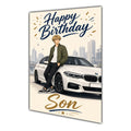 Happy Birthday Son Luxury Car Greeting Card A5