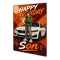Happy Birthday Son Luxury Car Greeting Card A5