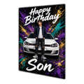 Happy Birthday Son Luxury Car Greeting Card A5