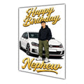 Happy Birthday Nephew Luxury Car Greeting Card A5
