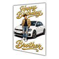 Happy Birthday Brother Luxury Car Greeting Card A5