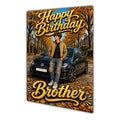 Happy Birthday Brother Luxury Car Greeting Card A5