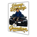 Happy Birthday Grandson Luxury Car Greeting Card A5