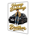 Happy Birthday Brother Luxury Car Greeting Card A5