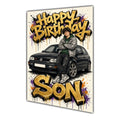 Happy Birthday Son Luxury Car Greeting Card A5
