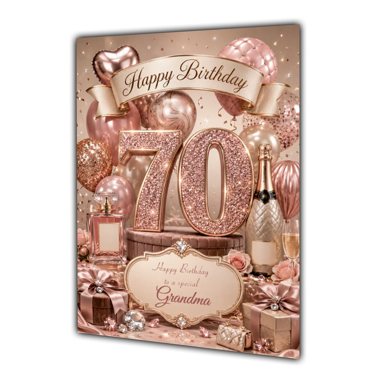 70th Birthday Card Daughter Granddaughter Niece Personalised A5 Size E985-1