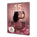 15th Birthday Card Granddaughter Daughter Black Girl Personalised A5 Size