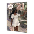 21st Birthday Card Granddaughter Daughter Black Girl Personalised A5 Size