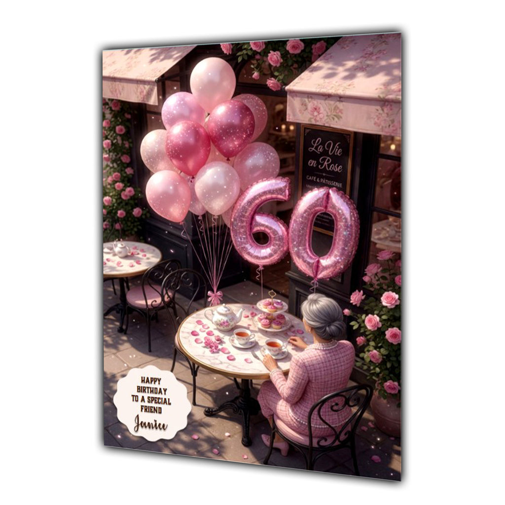 60th Birthday Card Women Mum Nana Auntie Sister Neighbour Large A5 Size
