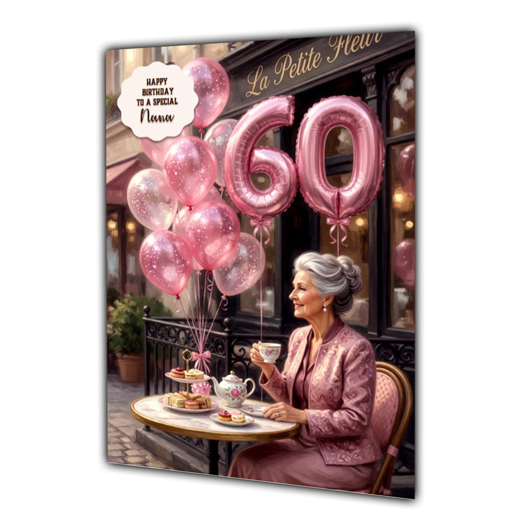 60th Birthday Card Women Mum Nana Auntie Sister Neighbour Large A5 Size