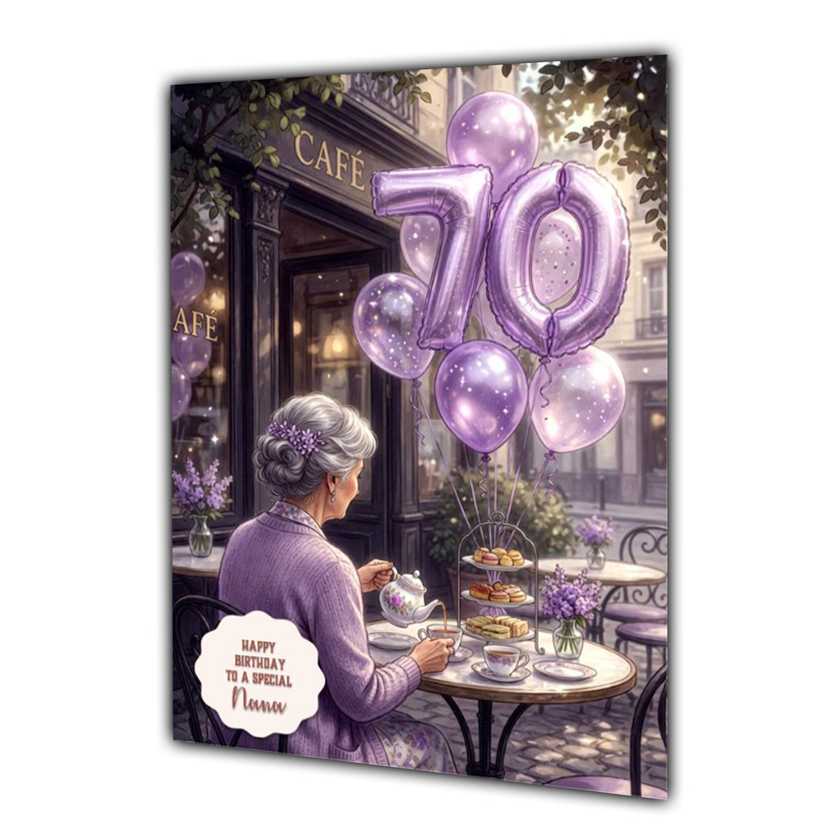 70th Birthday Card Women Mum Nana Auntie Sister Friend Wife A5 Size