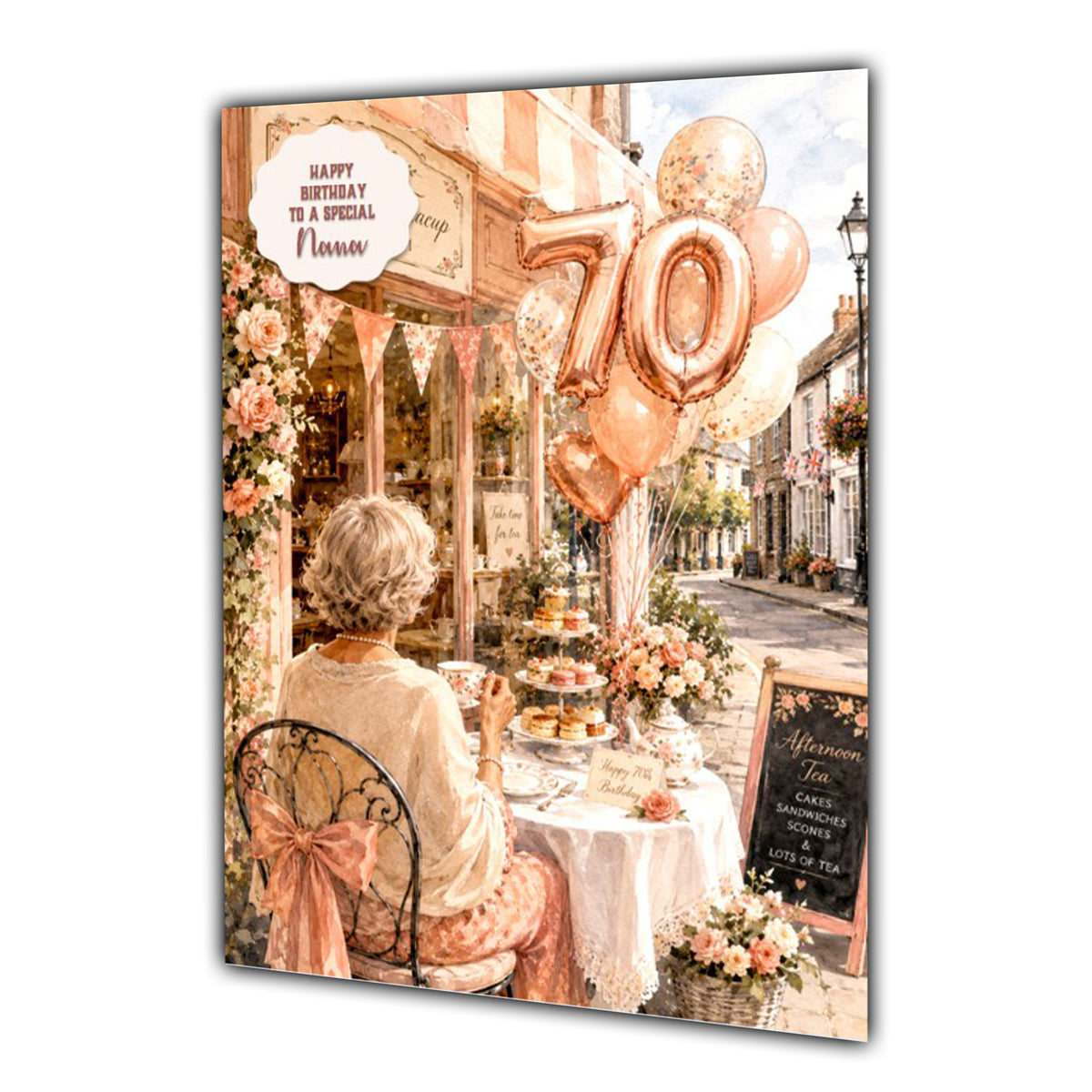 70th Birthday Card Women Mum Nana Auntie Sister Friend Wife A5 Size