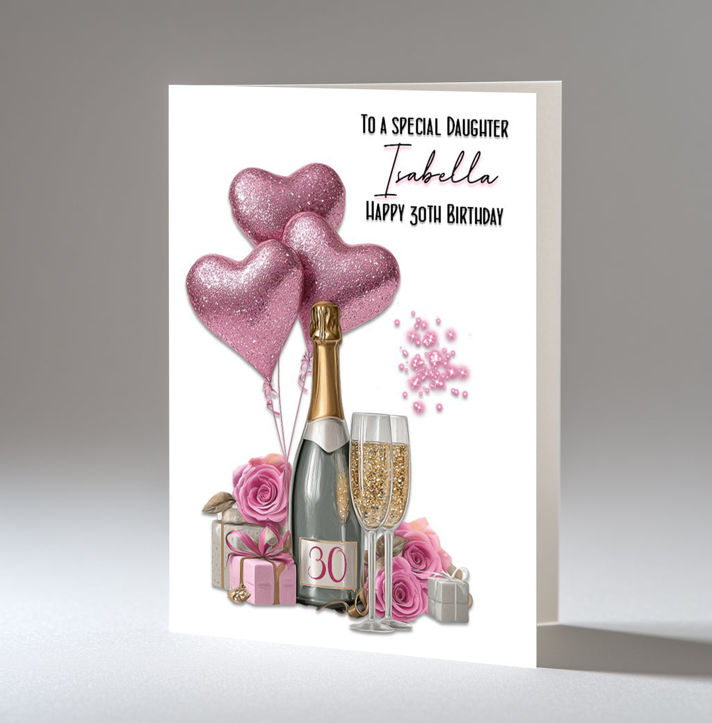 Personalised Birthday Card for Her Women Female Large A5 Size Any Relaton