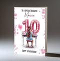 Personalised 10th Birthday Card for Girls - Dressing Table, Design 2