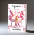 Personalised 10th Birthday Card for Girls - Dressing Table, Design 15