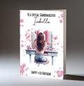 Personalised 11th Birthday Card for Girls - Dressing Table, Design 7