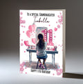 Personalised 11th Birthday Card for Girls - Dressing Table, Design 11