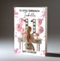 Personalised 11th Birthday Card for Girls - Dressing Table, Design 19