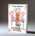 Personalised 11th Birthday Card for Girls - Dressing Table, Design 21