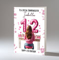 Personalised 12th Birthday Card for Girls - Dressing Table, Design 7