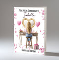 Personalised 12th Birthday Card for Girls - Dressing Table, Design 20