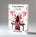 Personalised 14th Birthday Card for Girls - Dressing Table, Design 3