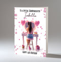 Personalised 14th Birthday Card for Girls - Dressing Table, Design 8