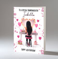 Personalised 14th Birthday Card for Girls - Dressing Table, Design 13