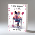 Personalised 14th Birthday Card for Girls - Dressing Table, Design 14