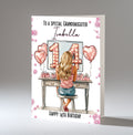 Personalised 14th Birthday Card for Girls - Dressing Table, Design 20