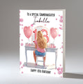 Personalised 16th Birthday Card for Girls - Dressing Table, Design 4