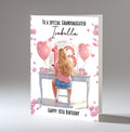 Personalised 16th Birthday Card for Girls - Dressing Table, Design 11