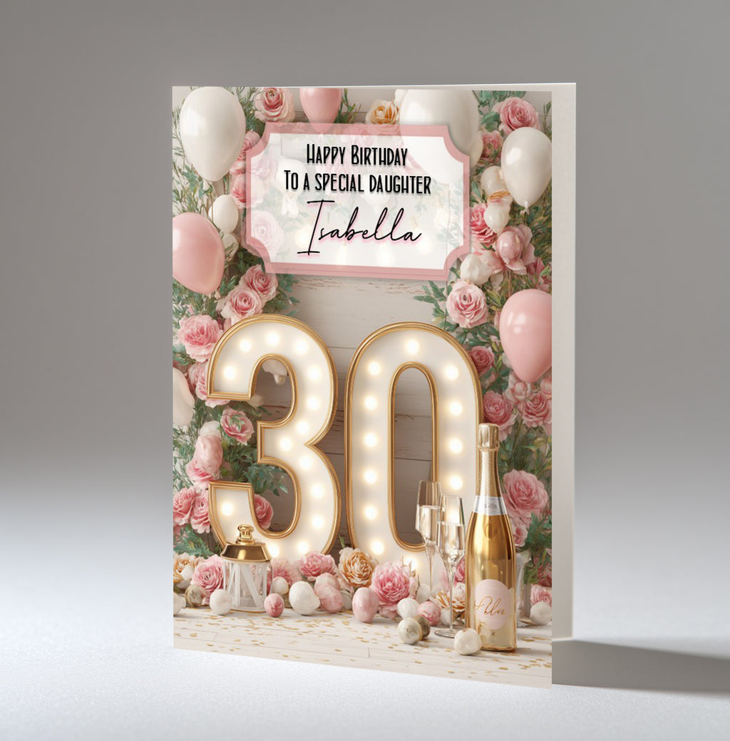 Personalised Birthday Card for Her Women Female ANY AGE ANY RELATION