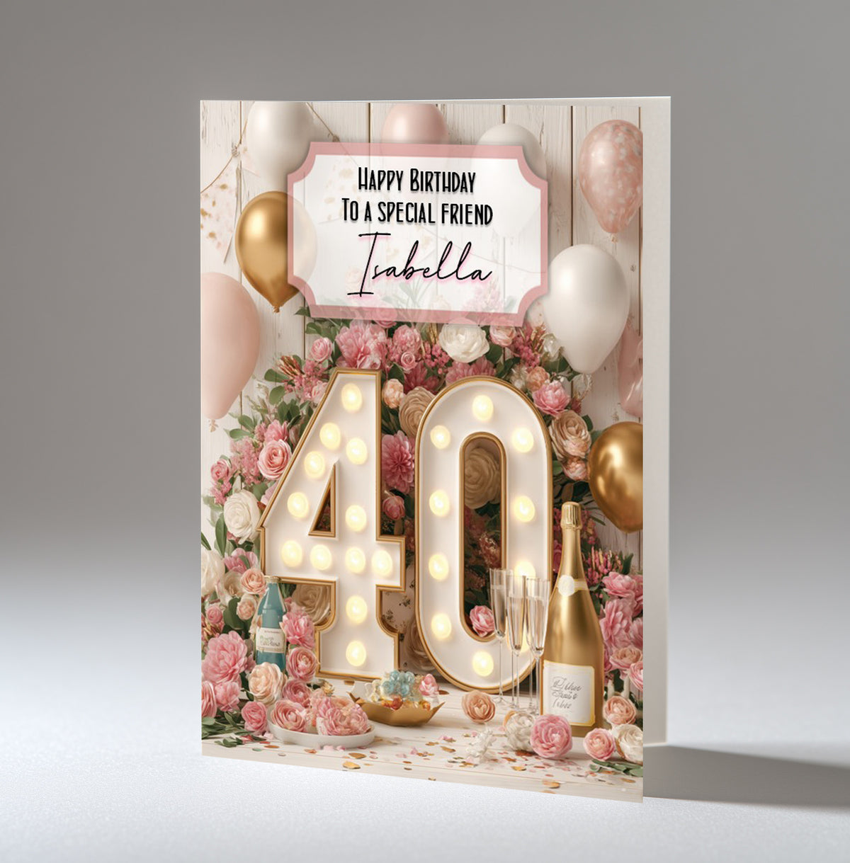 Personalised Birthday Card for Her Women Female ANY AGE ANY RELATION