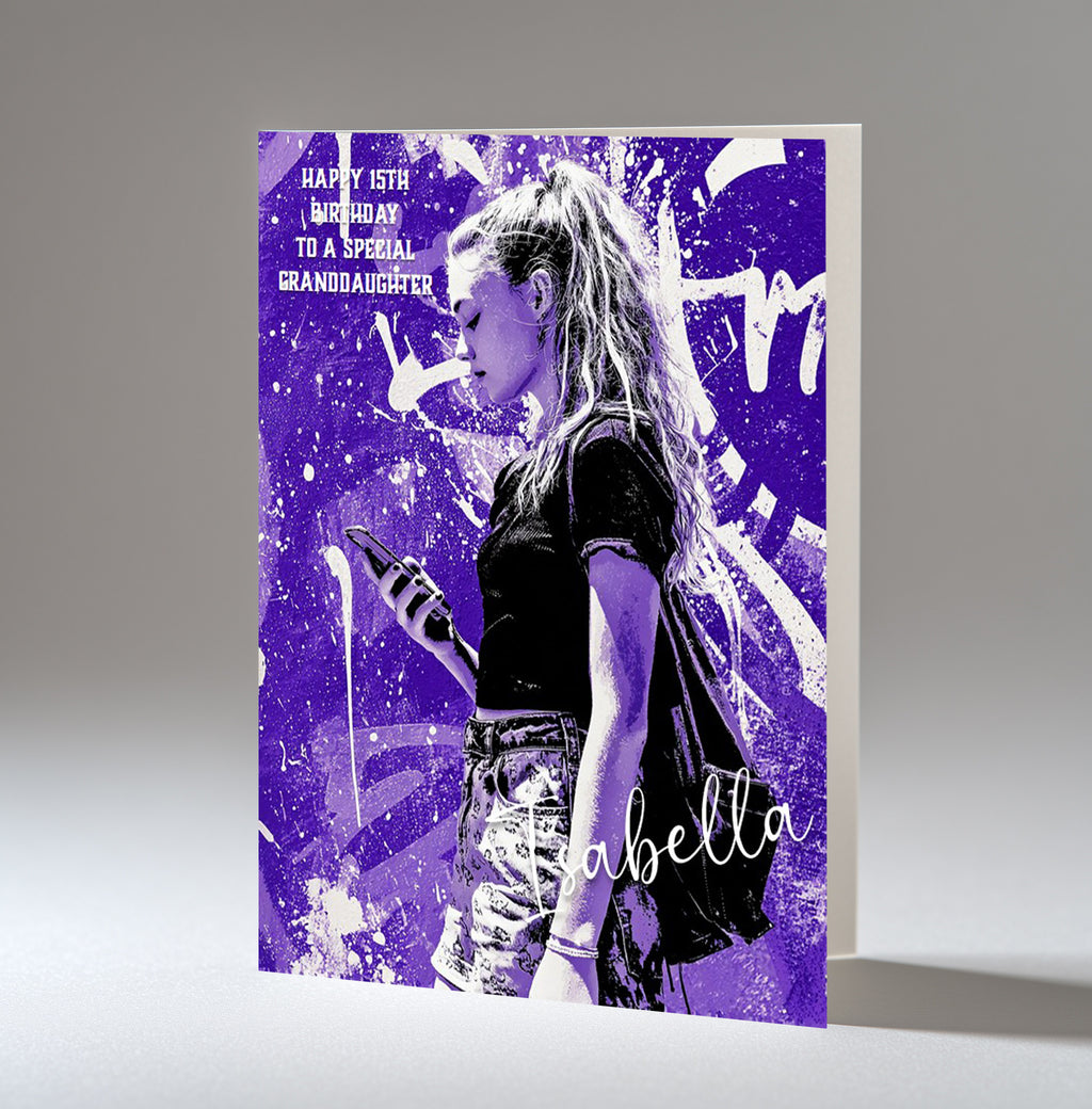 Birthday Card For Girls, Granddaughter, Niece, Daughter, Friend, Teenager, Fashion, A5 in size,
