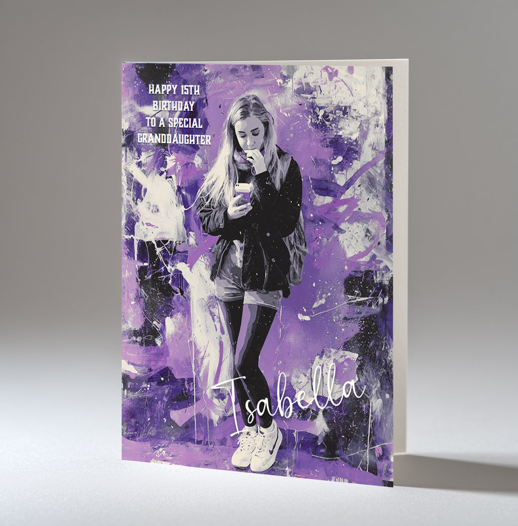 Birthday Card For Girls, Granddaughter, Niece, Daughter, Friend, Teenager, Fashion, A5 in size,
