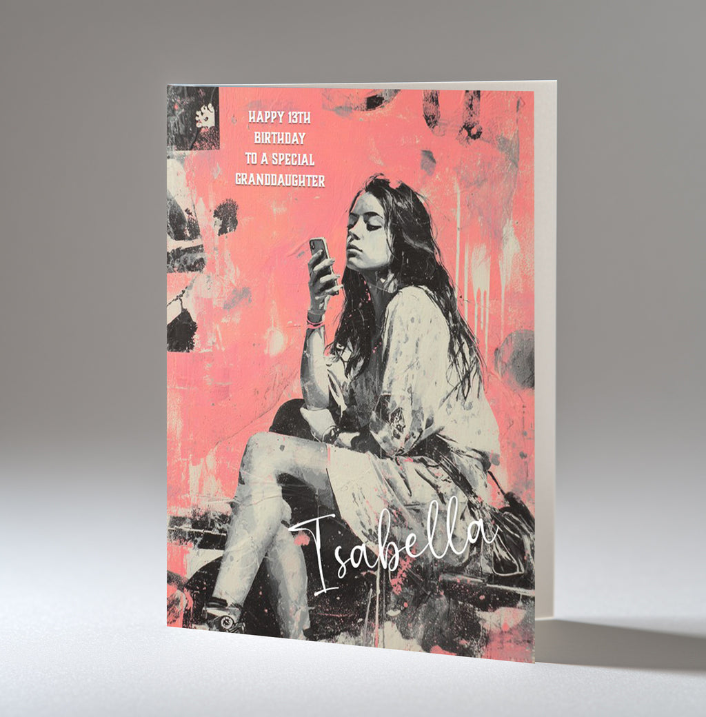 Birthday Card For Girls, Granddaughter, Niece, Daughter, Friend, Teenager, Fashion, A5 in size,